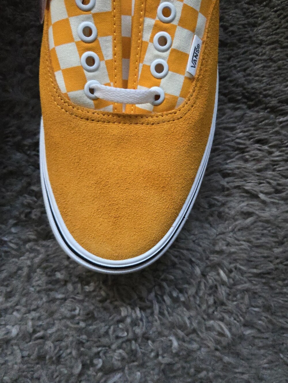 Vans Comfycush Authentic Men Size 11 Checkered Yellow And White 072026 - Picture 2 of 8